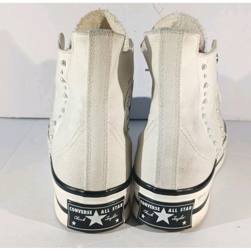 Converse Chuck 70 Plus High Gems Pearl Platform Sneakers White Women's 13.5 - Picture 7 of 10